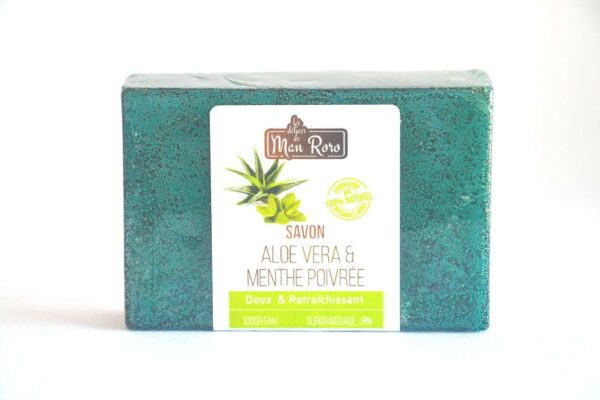 Savon aloé vera - menthe poivrée