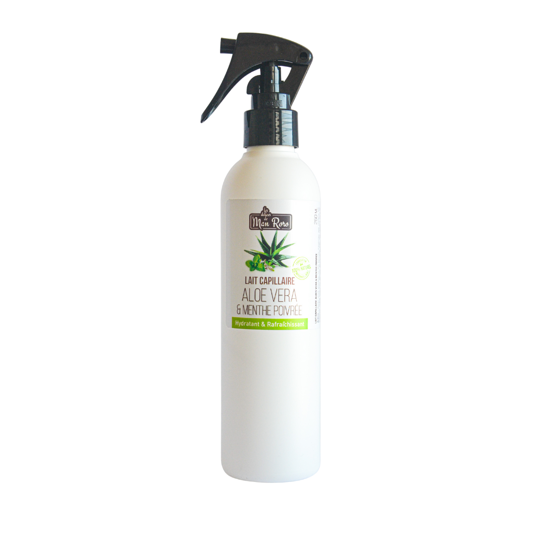 Lait capillaire aloé vera – menthe poivrée