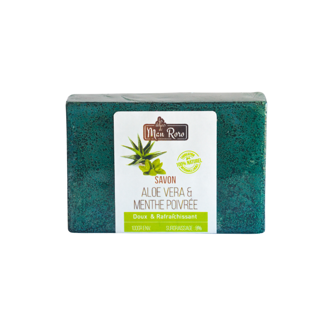 Savon aloé vera – menthe poivrée